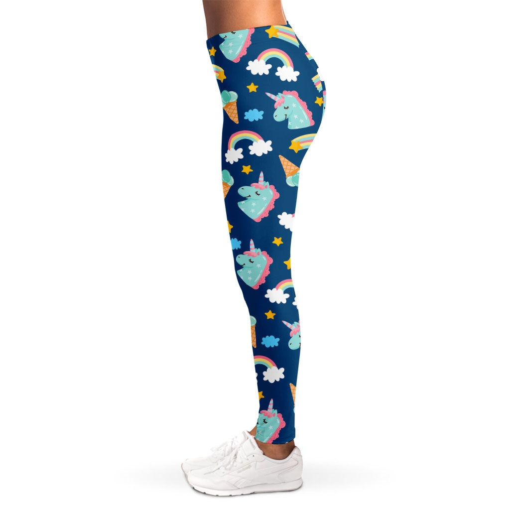 Cute Girly Unicorn Pattern Print Women's Leggings