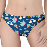 Cute Girly Unicorn Pattern Print Women's Thong