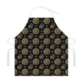 Cute Gold Boho Elephant Pattern Print Adjustable Apron