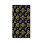 Cute Gold Boho Elephant Pattern Print Baby Crib Sheet