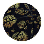 Cute Gold Boho Elephant Pattern Print Basketball