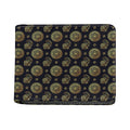 Cute Gold Boho Elephant Pattern Print Bifold Wallet