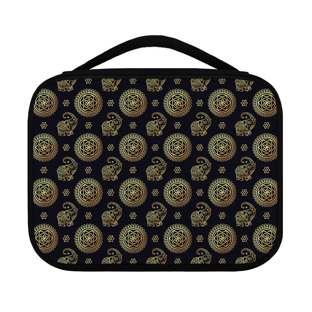 Cute Gold Boho Elephant Pattern Print Classic Bible Case