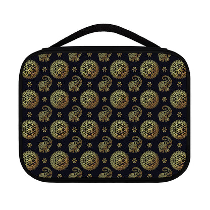Cute Gold Boho Elephant Pattern Print Classic Bible Case
