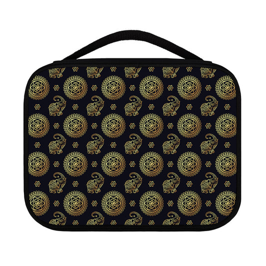 Cute Gold Boho Elephant Pattern Print Classic Bible Case