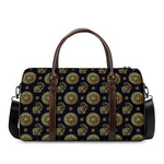 Cute Gold Boho Elephant Pattern Print Duffle Bag