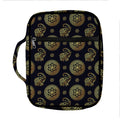 Cute Gold Boho Elephant Pattern Print Front Pocket Bible Bag