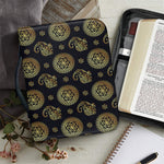 Cute Gold Boho Elephant Pattern Print Leather Bible Cover