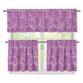 Cute Grape Pattern Print 3 Piece Kitchen Curtains