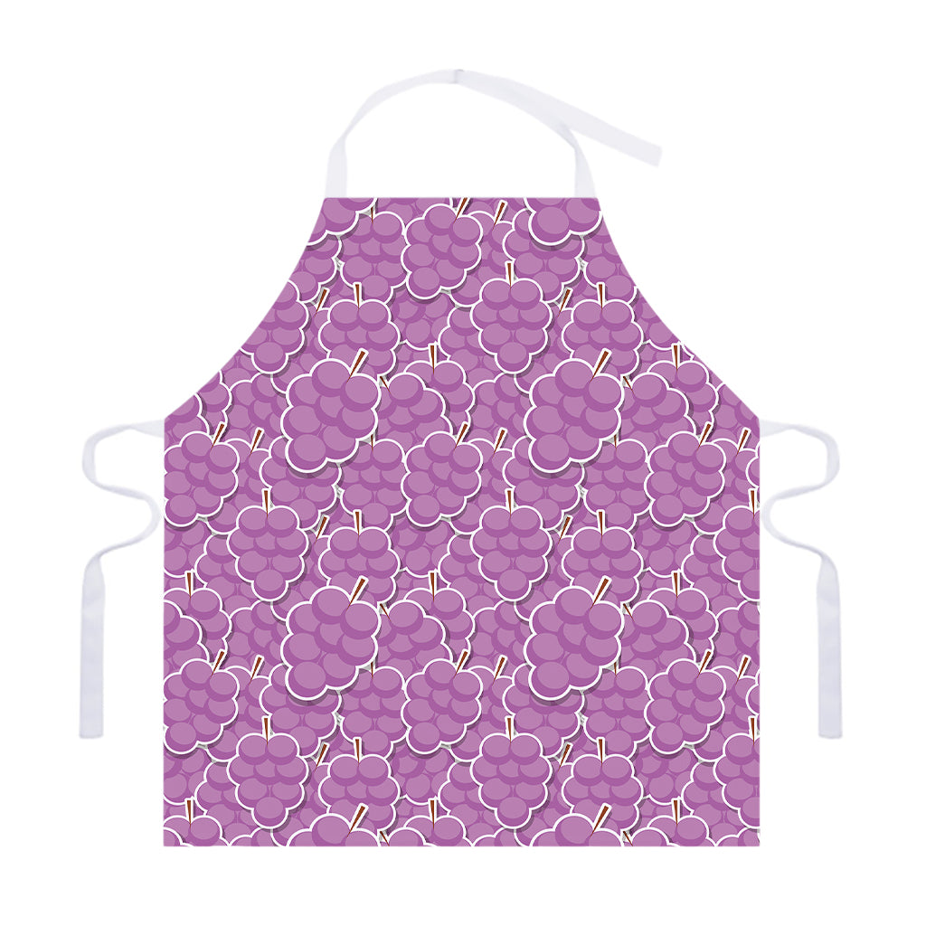 Cute Grape Pattern Print Adjustable Apron