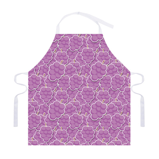 Cute Grape Pattern Print Adjustable Apron