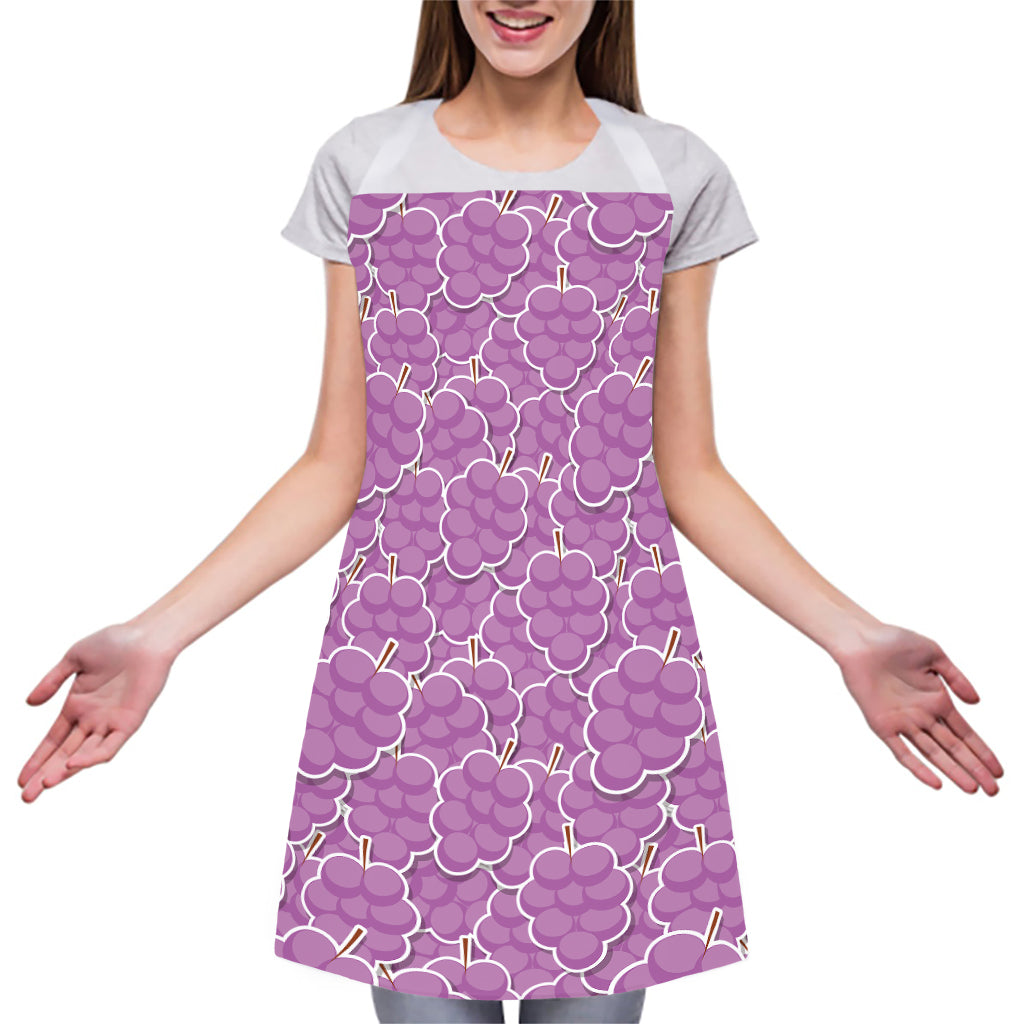 Cute Grape Pattern Print Adjustable Apron