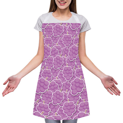 Cute Grape Pattern Print Adjustable Apron