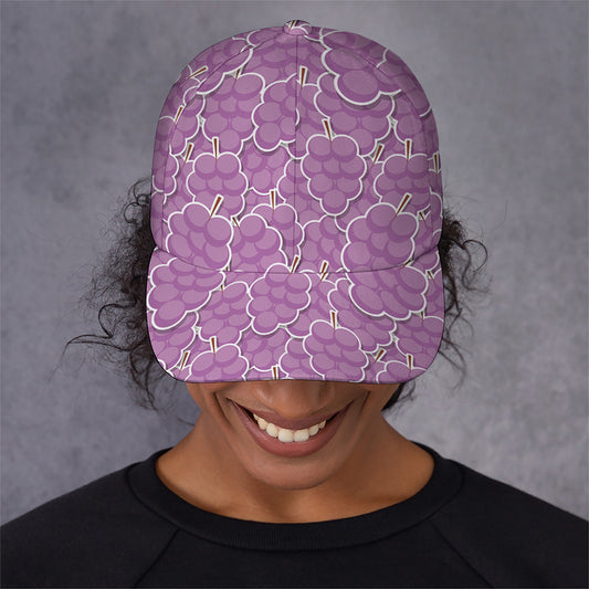 Cute Grape Pattern Print Baseball Cap