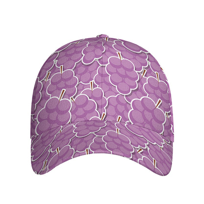 Cute Grape Pattern Print Baseball Cap