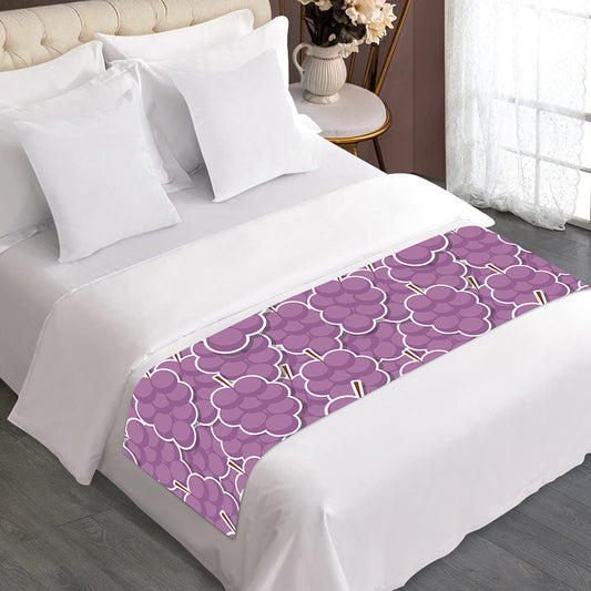Cute Grape Pattern Print Bed Runner