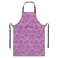 Cute Grape Pattern Print Bib Apron With Pocket