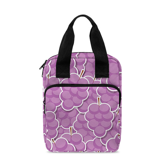 Cute Grape Pattern Print Bible Tote Bag