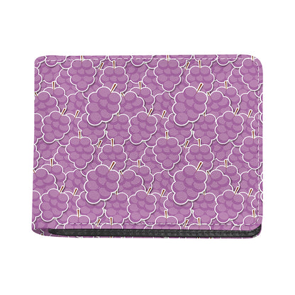 Cute Grape Pattern Print Bifold Wallet