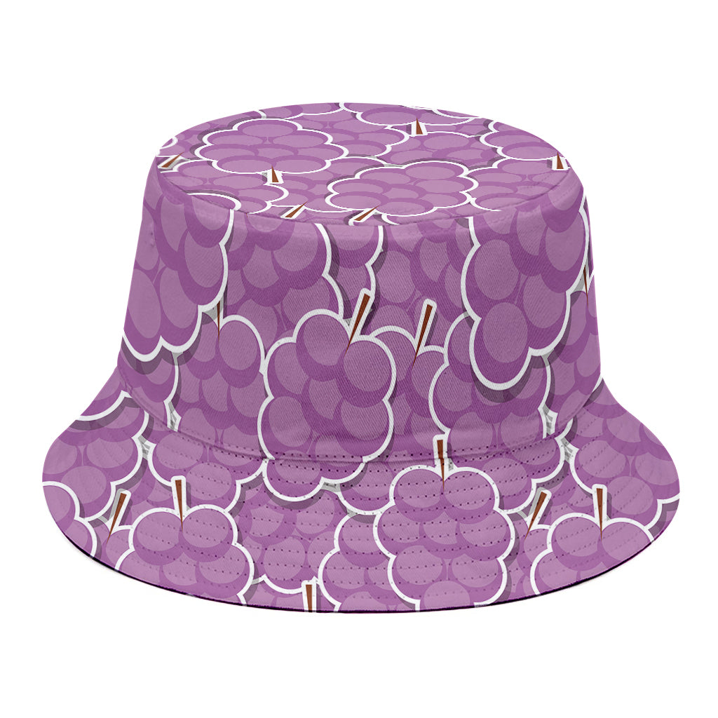 Cute Grape Pattern Print Bucket Hat