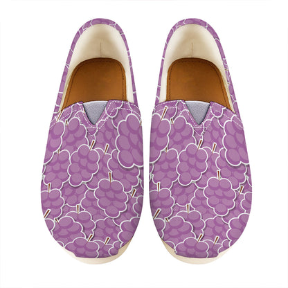 Cute Grape Pattern Print Casual Shoes