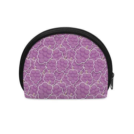 Cute Grape Pattern Print Coin Purse