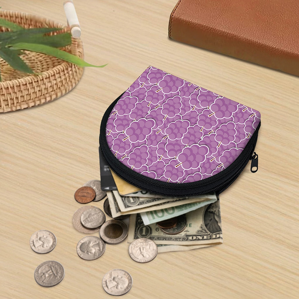 Cute Grape Pattern Print Coin Purse