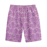 Cute Grape Pattern Print Cotton Shorts