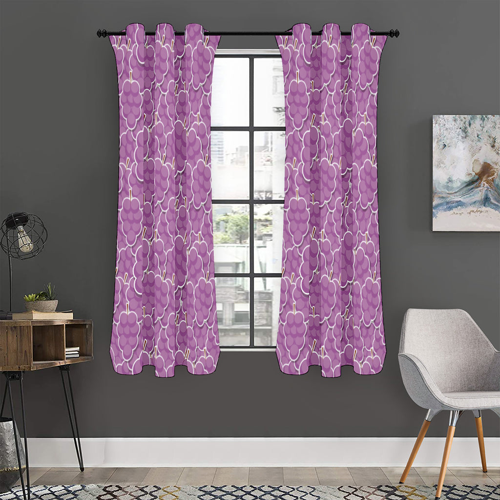Cute Grape Pattern Print Curtain