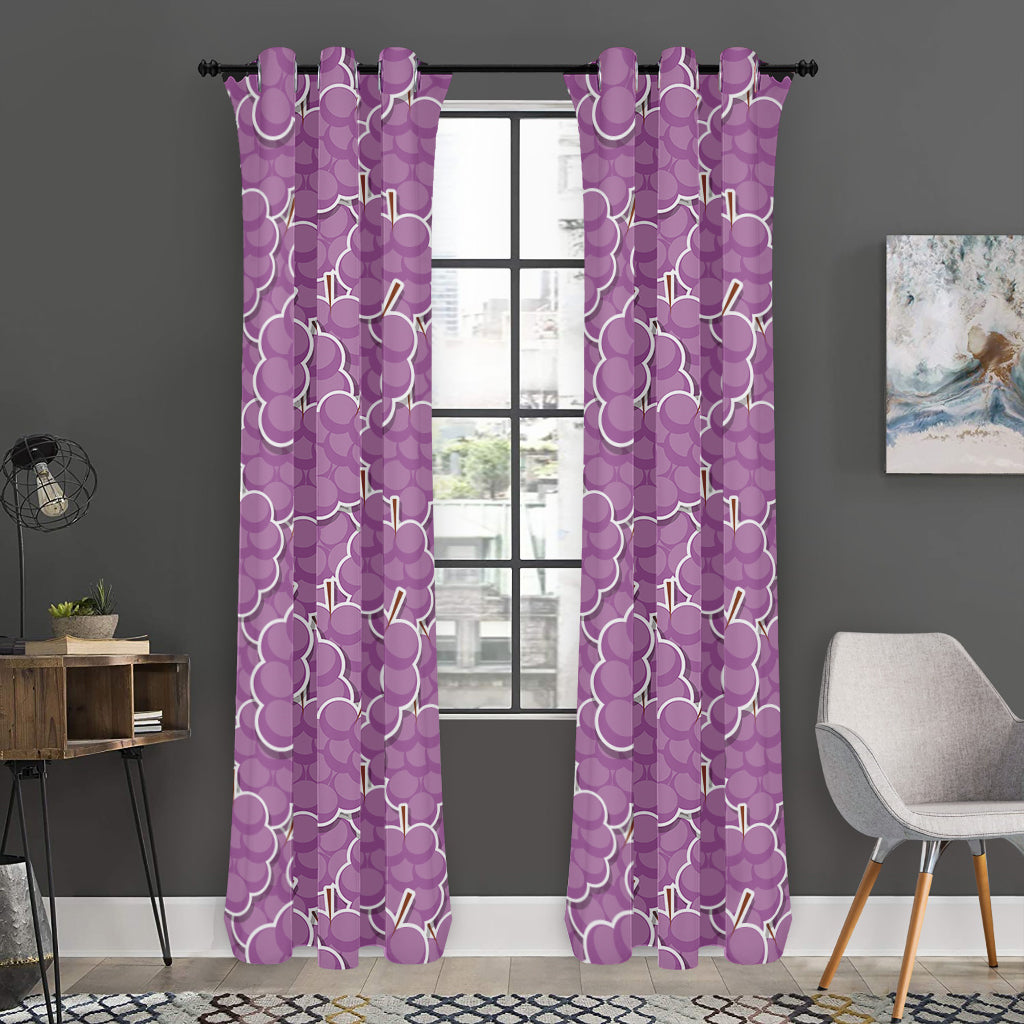 Cute Grape Pattern Print Curtain