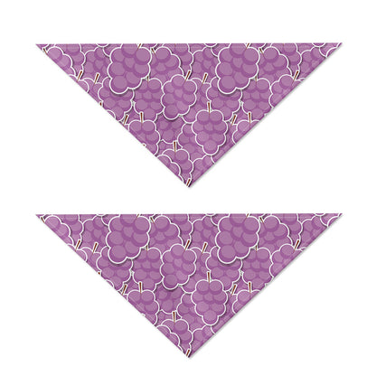 Cute Grape Pattern Print Dog Bandana