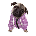 Cute Grape Pattern Print Dog Zip Up Hoodie