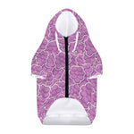 Cute Grape Pattern Print Dog Zip Up Hoodie