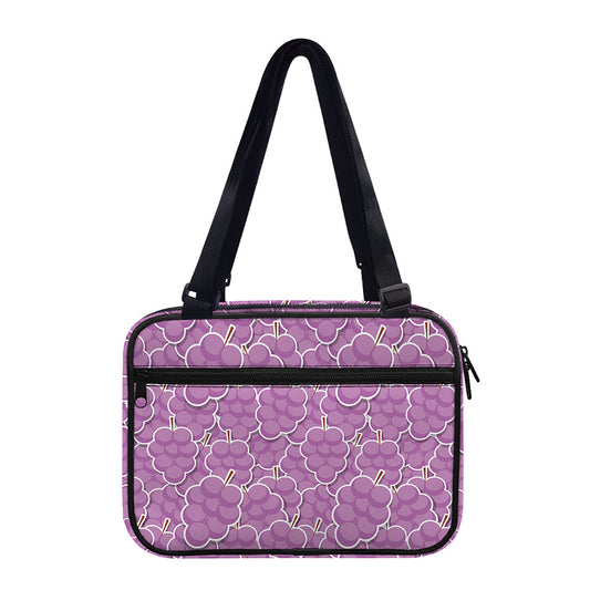 Cute Grape Pattern Print Double Strap Bible Bag