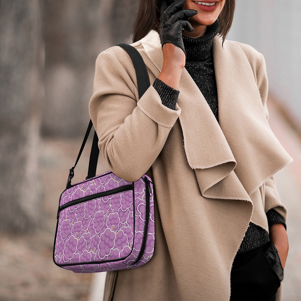 Cute Grape Pattern Print Double Strap Bible Bag