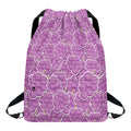 Cute Grape Pattern Print Drawstring Backpack
