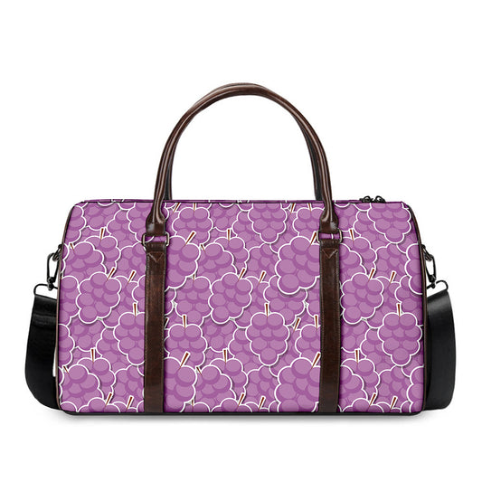 Cute Grape Pattern Print Duffle Bag