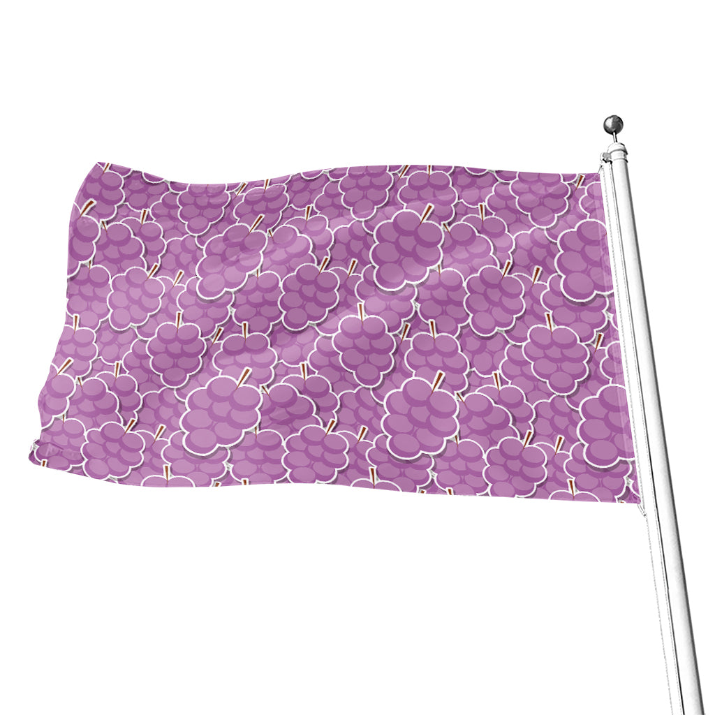 Cute Grape Pattern Print Flag