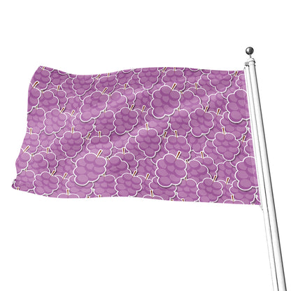 Cute Grape Pattern Print Flag