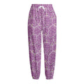 Cute Grape Pattern Print Fleece Lined Knit Pants