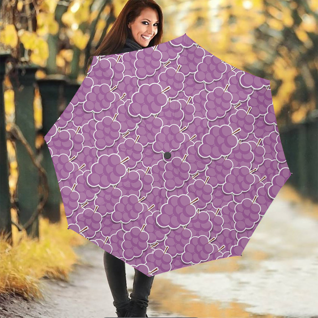 Cute Grape Pattern Print Foldable Umbrella