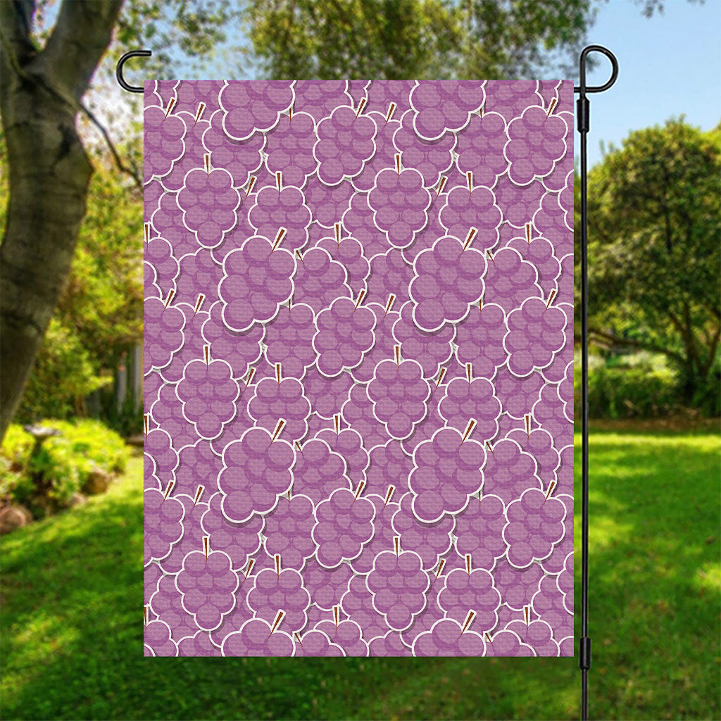Cute Grape Pattern Print Garden Flag