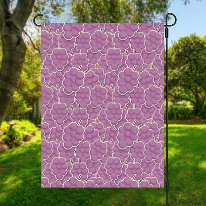 Cute Grape Pattern Print Garden Flag