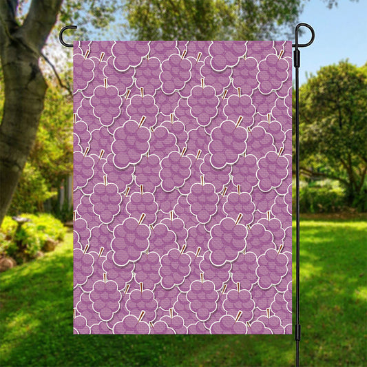 Cute Grape Pattern Print Garden Flag