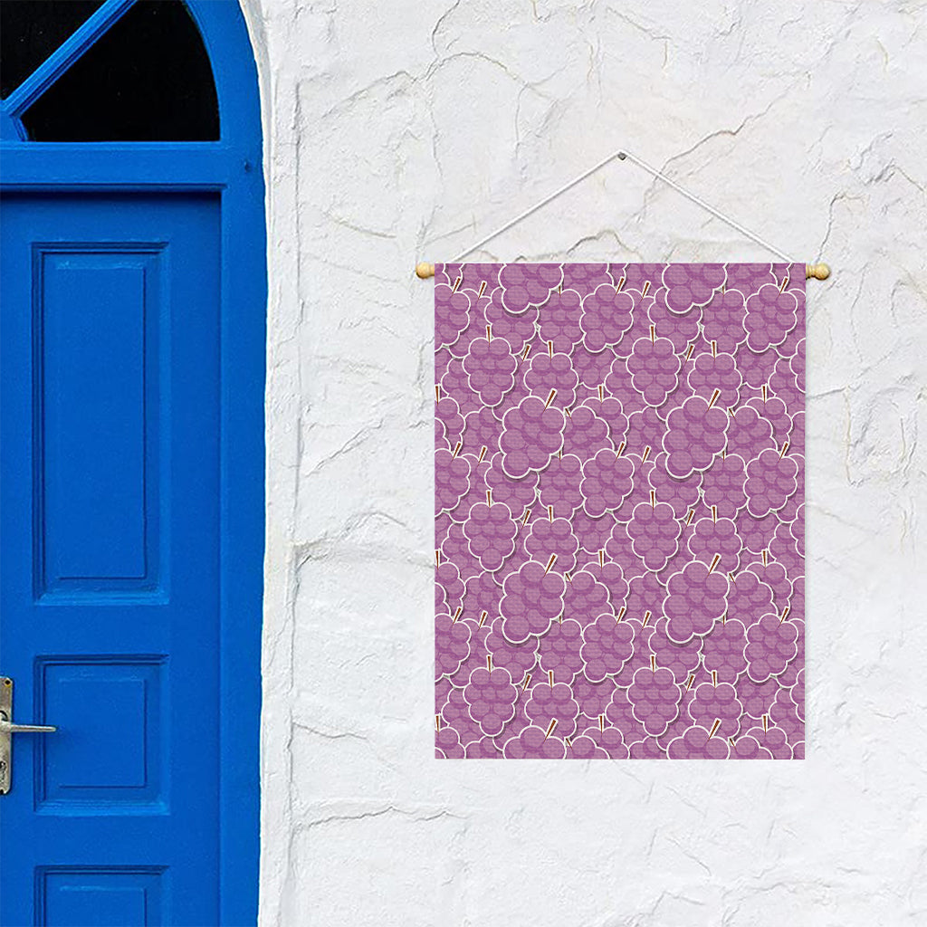 Cute Grape Pattern Print Garden Flag