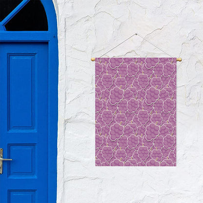 Cute Grape Pattern Print Garden Flag
