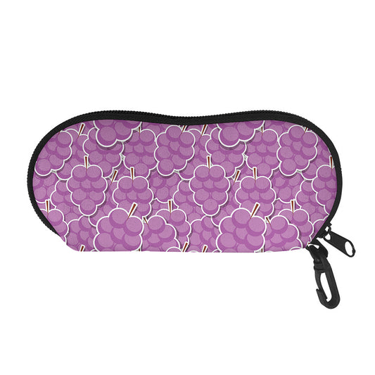 Cute Grape Pattern Print Glasses Case