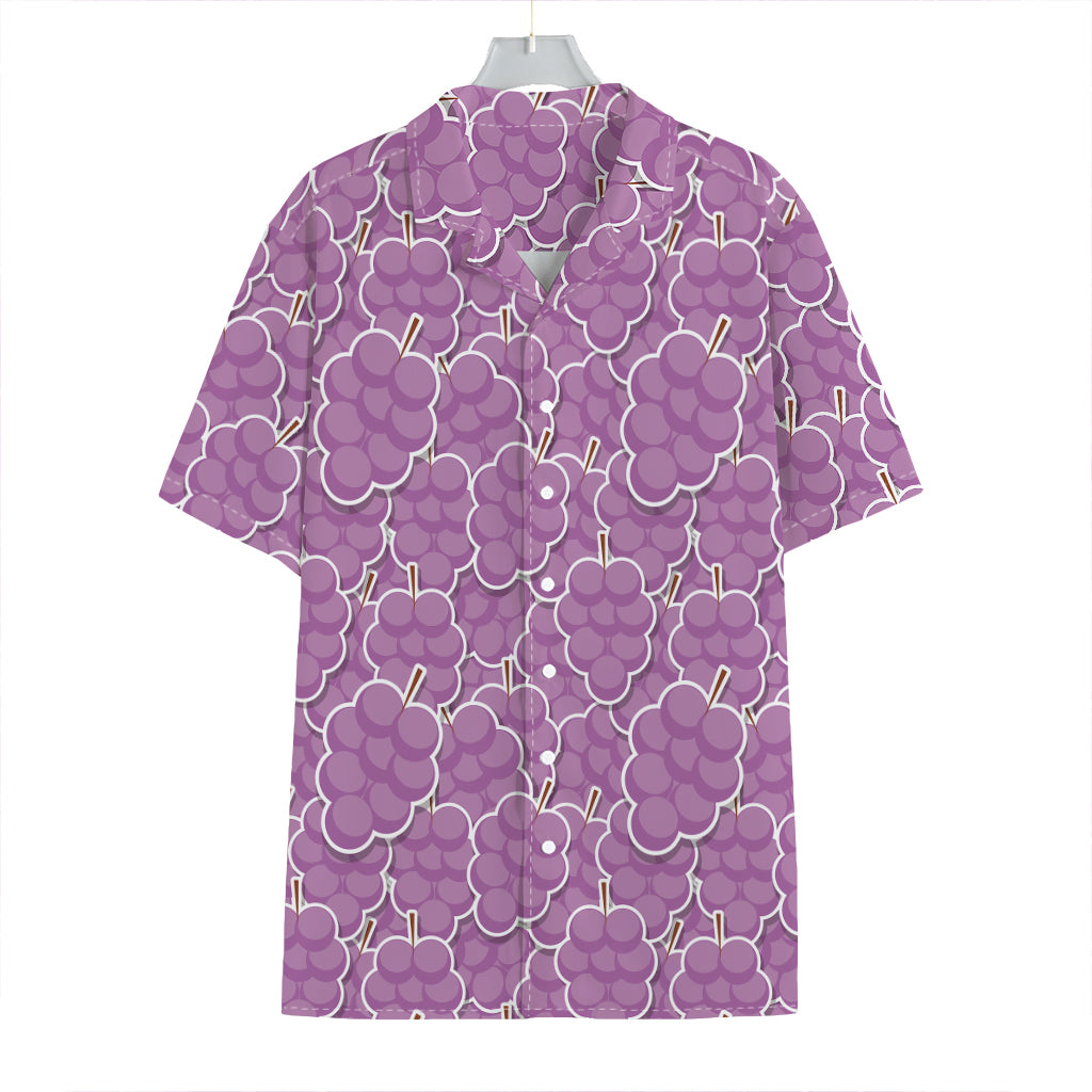 Cute Grape Pattern Print Hawaiian Shirt