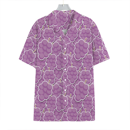 Cute Grape Pattern Print Hawaiian Shirt