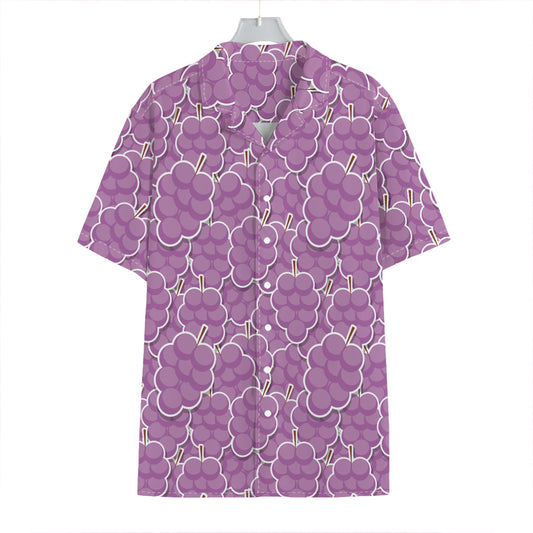 Cute Grape Pattern Print Hawaiian Shirt